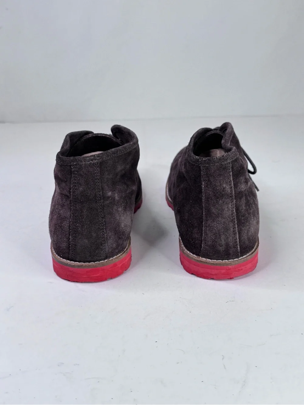 Kurt Geiger Dark Brown Suede Chukka Boots with Red Sole